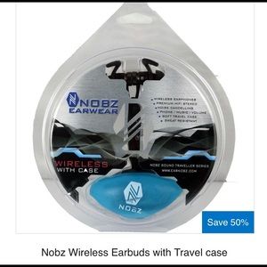 New: EarNobz wireless earbuds with travel case